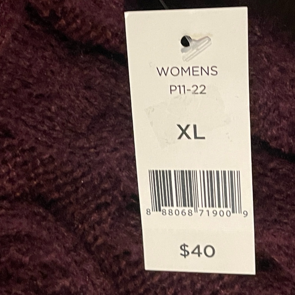 Button down burgundy cardigan long length NWT - Picture 5 of 13
